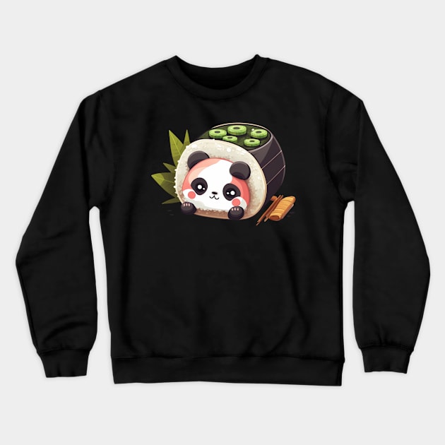 Panda Sushi Crewneck Sweatshirt by UnrealArtDude